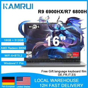 KAMRUI 16" Ryzen Gaming Laptop