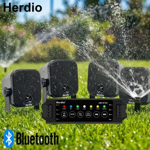 Herdio 4-Speaker Bluetooth Marine Audio System